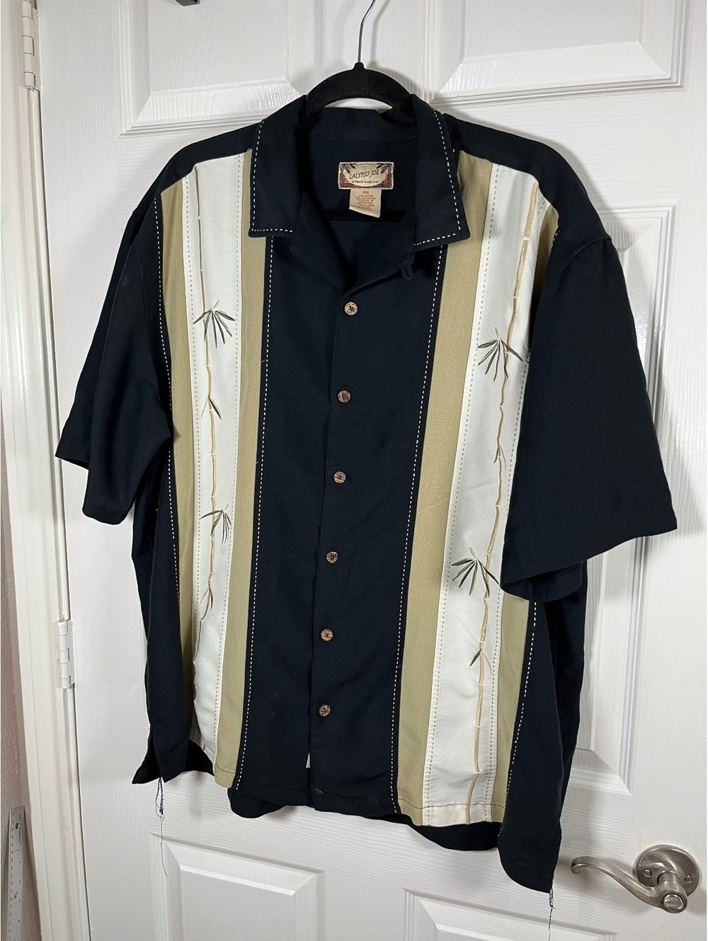 Calypso Joe black bowling  shirt, size 2XL